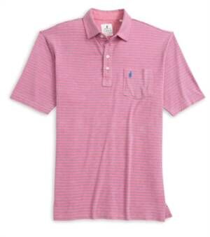 NEW JOHNNIE-O men's ryan short sleeve polo in rosewater